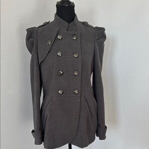 Double-Breasted Charcoal Jacket